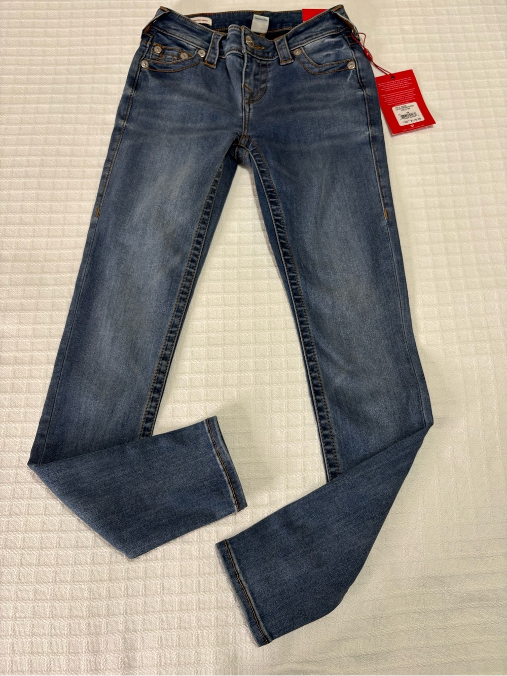 True Religion Women's Jeans in Mid/Rise Super Skinny